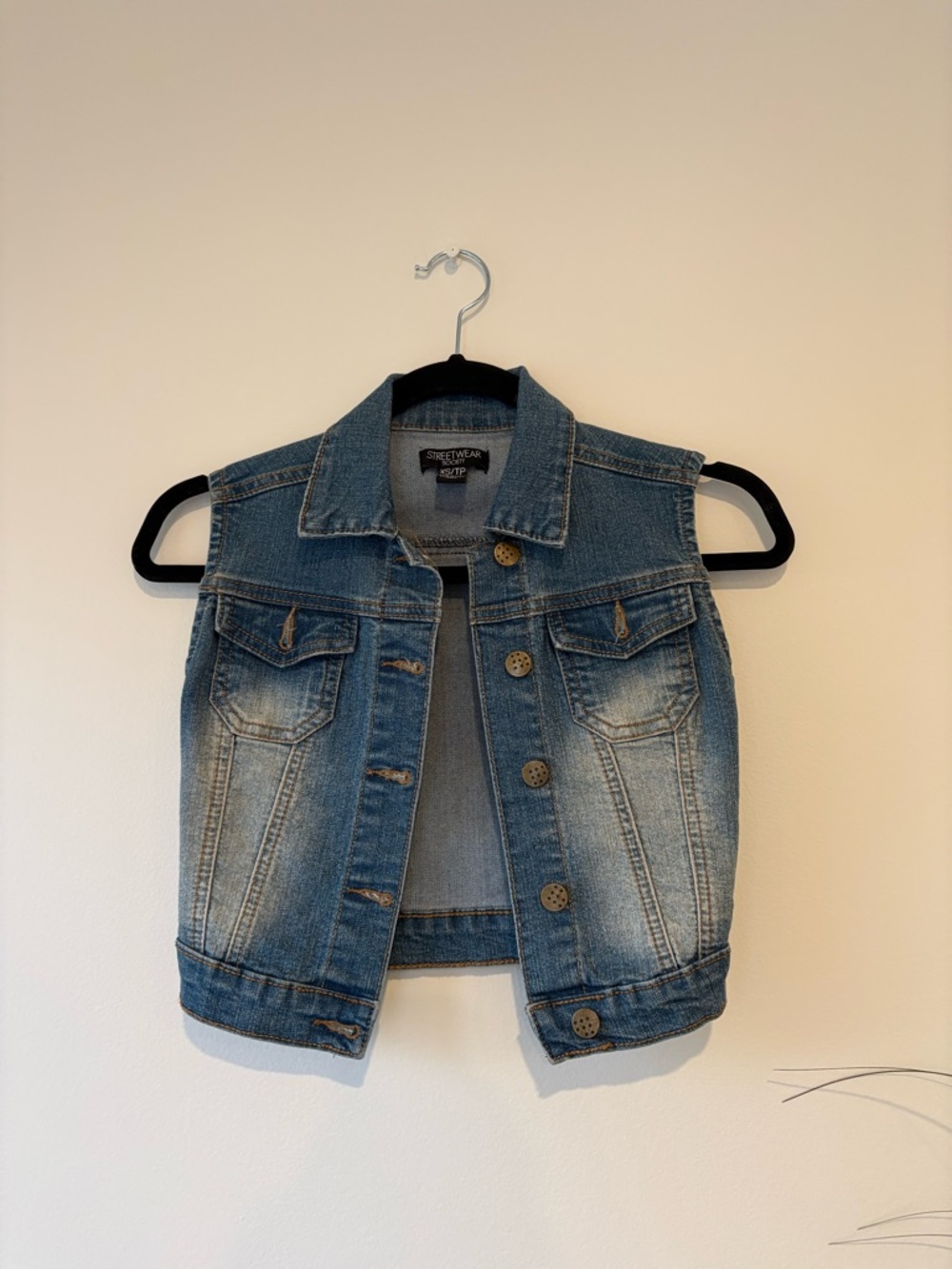 Streetwear Society Light Blue Denim Jacket Vest